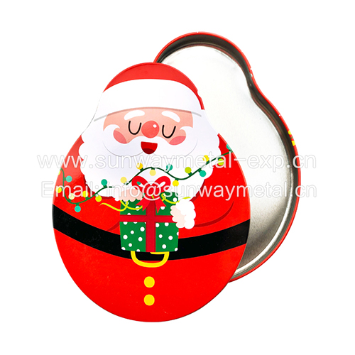  irregular tin/ Christmas santa