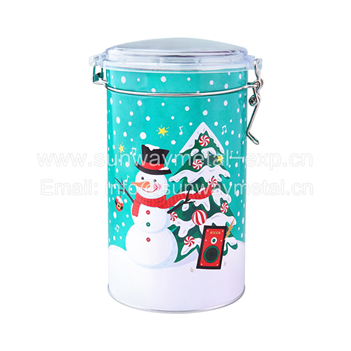  round tin/Christmas gift tin