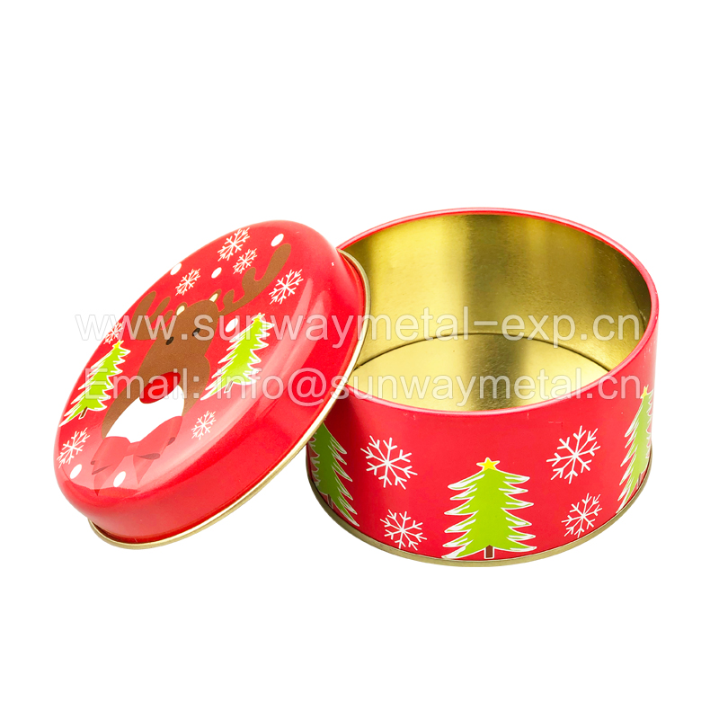  round tin/Christmas gift tin