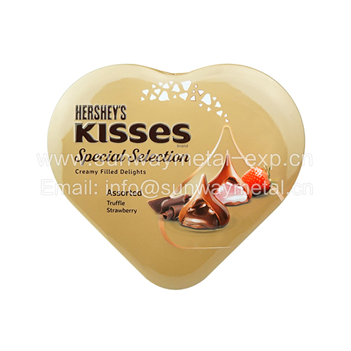  heart shape tin/ chocolate gift tin