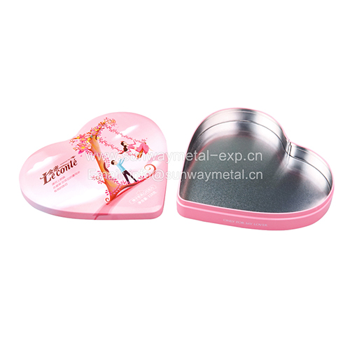  heart shape tin/ chocolate gift tin